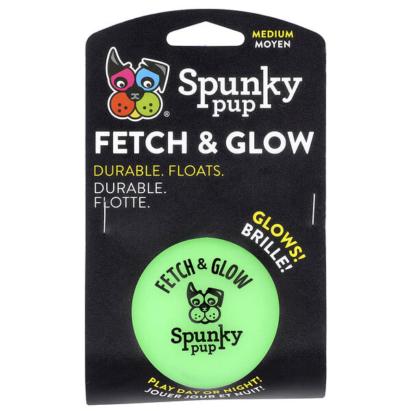 syu00301_v_6.jpg Fetch & Glow, шарик, средний, 1 шт. — Spunky Pup