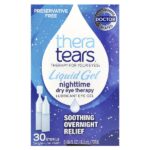 TheraTears, Nighttime Dry Eye Therapy, Гель-лубрикант для глаз, 30 одноразовых флаконов