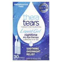 TheraTears, Nighttime Dry Eye Therapy, Гель-лубрикант для глаз, 30 одноразовых флаконов