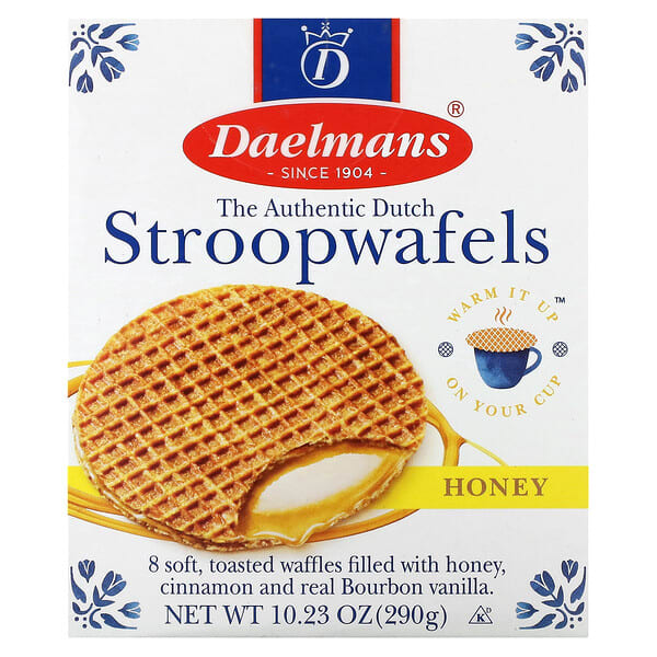 tbp00335_v_12.jpg Stropwafels, мед, 8 вафель, 290 г (10,23 унции) — Daelmans