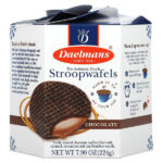 Stropwafels, шоколадные вафли, 8 вафель, 224 г (7,9 унции) — Daelmans