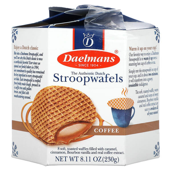 tbp03031_v_10.jpg Strookwafels, кофе, 8 вафель, 230 г (8,11 унции) — Daelmans