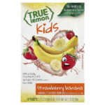 True Lemon®, смесь для приготовления напитков для детей, со вкусом клубники и банана, 10 пакетиков по 3,5 г (0,12 унции) — True Citrus