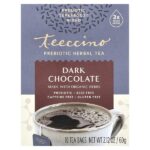 Prebiotic Herbal Tea, органический темный шоколад, без кофеина, 10 чайных пакетиков, 60 г (2,12 унции) — Teeccino