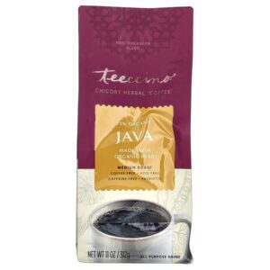 Травяной кофе из цикория, Java, средней обжарки, без кофеина, 312 г (11 унций) — Teeccino