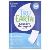 Tru Earth, салфетки для стирки, свежесть льна, 32 шт. Eco-Strips®