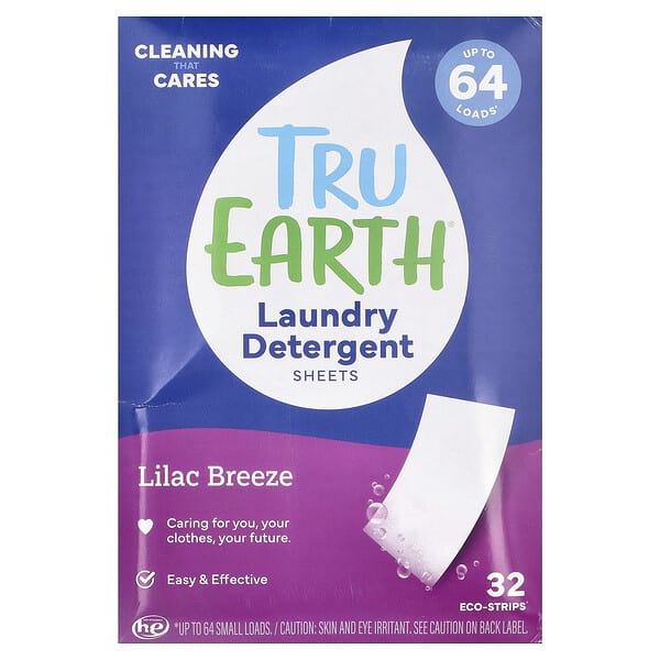 teh00068_v_6.jpg Tru Earth, салфетки для стирки, сиреневый бриз, 32 экологически чистые полоски
