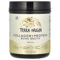 Костный бульон с коллагеном и белком, ваниль, 466 г (16,43 унции) — Terra Origin