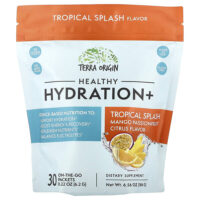 Healthy Hydration+, тропический спрей, 30 пакетиков On the Go, 6,2 г (0,22 унции) каждый — Terra Origin