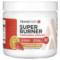 Super Burner, термогенная смесь для приготовления напитков, со вкусом клубники и апельсина, 297 г (10,6 унции) — TransformHQ