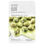 Real Nature, маска для лица, оливковый вкус, 1 шт., 20 г (0,70 унции) — The Face Shop