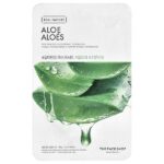 Real Nature, маска для лица, с алоэ, 1 шт., 20 г (0,70 унции) — The Face Shop