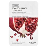 Real Nature, маска для лица, гранат, 1 шт., 20 г (0,70 унции) — The Face Shop