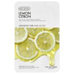 Real Nature, маска для лица, лимон, 1 шт., 20 г (0,70 унции) — The Face Shop