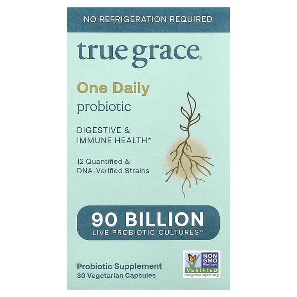 tga00912_v_20.jpg One Daily Probiotic, 30 вегетарианских капсул — True Grace