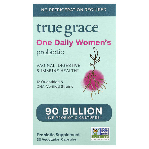 tga00913_v_20.jpg One Daily Women's Probiotic, 30 вегетарианских капсул — True Grace