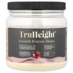 протеиновый коктейль для роста, для детей от 4 лет, клубничное молоко, 400 г (14 унций) — TruHeight