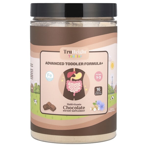 tgh78033_v_24.jpg Toddler, Advanced Toddler Formula+, улучшенная добавка для малышей, для детей 1–3 лет, шоколад, 266 г (0,59 фунта) — TruHeight