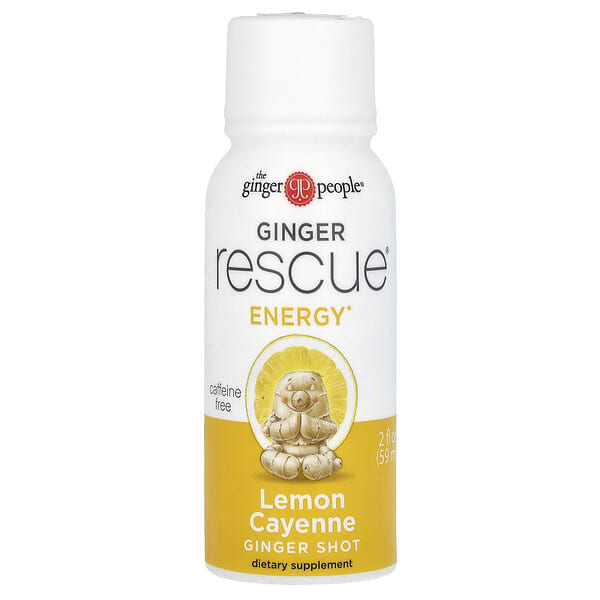 tgp90921_v_25.jpg Ginger Rescue Shot, кайенский лимон, 59 мл (2 жидк. унц.) — The Ginger People
