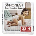 Clean Conscious Diapers™, размер 4, 10–17 кг (22–37 фунтов), Barnyard Baby, 23 подгузника — The Honest Company