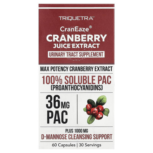 thh35403_v_20.jpg CranEaze®, экстракт клюквенного сока, 60 капсул — Triquetra Health
