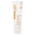 Thinkbaby®, солнцезащитное средство с 20% цинка, SPF 30, без отдушек, 89 мл (3 жидк. унции) — think