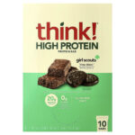 высокопротеиновые батончики, Girl Scouts Thin Mints™, 10 батончиков, 60 г (2,1 унции) каждый — Think !