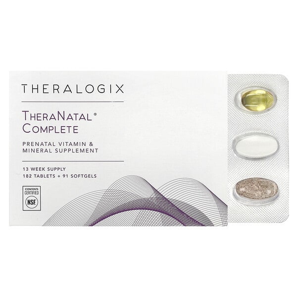 thl01040_v_18.jpg TheraNatal Complete, 182 таблетки + 91 мягкая таблетка — Theralogix