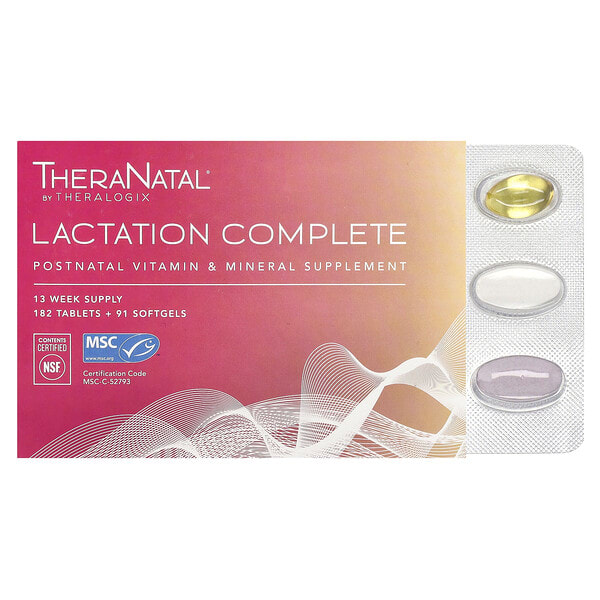 thl01090_v_18.jpg TheraNatal, для лактации, 182 таблетки + 91 мягкая таблетка — Theralogix