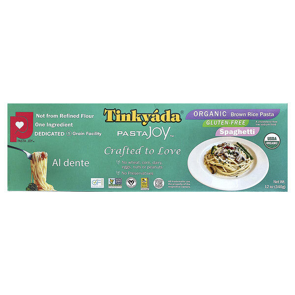tin02015_v_20.jpg Organic Brown Rice Pasta Gluten Free Spaghetti Style, 12 oz — Tinkyada