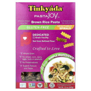 паста из коричневого риса, овощные спиральки, 340 г (12 унций) — Tinkyada