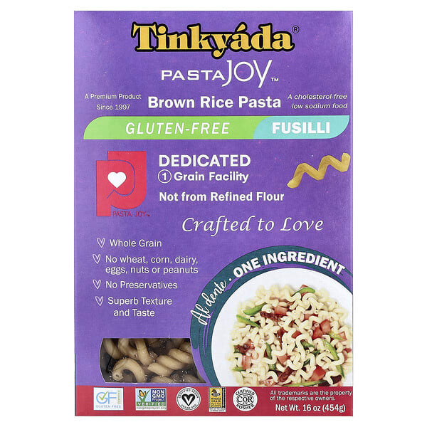 tin92065_v_18.jpg паста из коричневого риса, фузилли, 454 г (16 унций) — Tinkyada