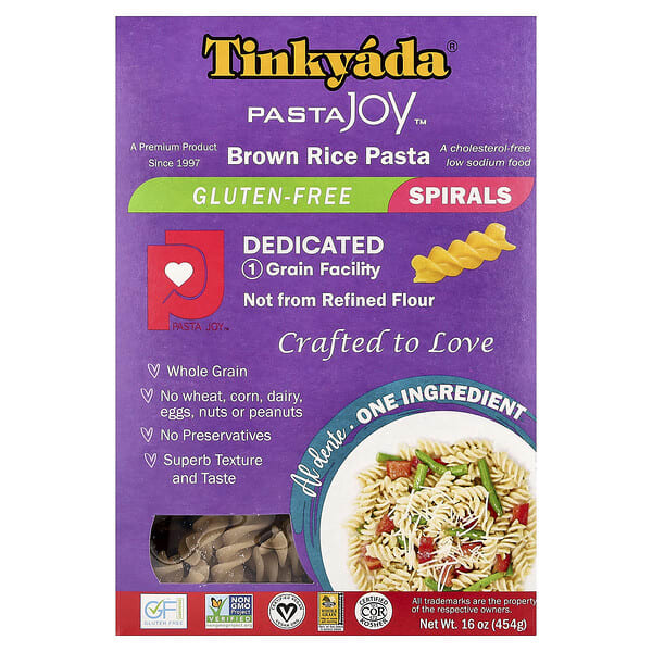 tin92125_v_20.jpg паста из коричневого риса, спиральки, 454 г (16 унций) — Tinkyada