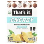 Energy, органические мини-батончики, смеси пина-колады, 6 мини-батончиков, 20 г (0,7 унции) — That's It