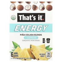Energy, органические мини-батончики, смеси пина-колады, 6 мини-батончиков, 20 г (0,7 унции) — That's It