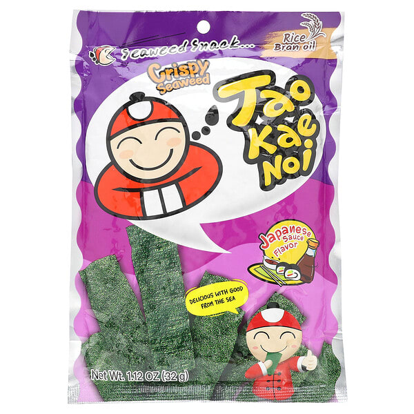 tki00149_v_3.jpg Crispy Seaweed Snack, японский соус, 32 г (1,12 унции) — Tao Kae Noi