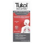 Max Action, сильная заложенность носа и кашель, для детей от 12 лет, 177 мл (6 жидк. унций) — Tukol