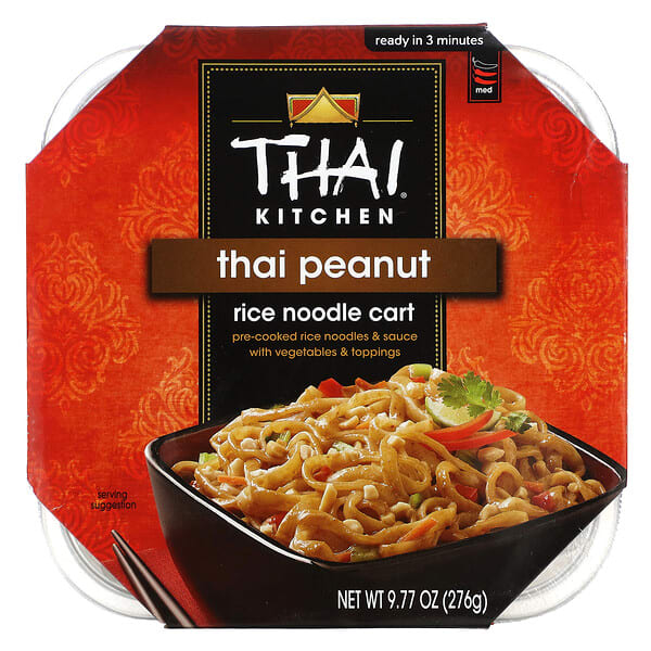 tkt01027_v_9.jpg Thai Peanut, корзина с рисовой лапшой, средний продукт, 276 г (9,77 унции) — Thai Kitchen