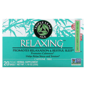 Relaxing, без кофеина, 20 чайных пакетиков, 33 г (1,16 унции) — Triple Leaf Tea
