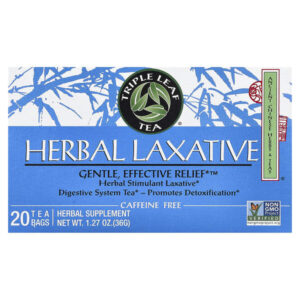 слабительное на основе трав, 20 чайных пакетиков по 36 г (1,27 унции) — Triple Leaf Tea
