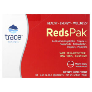 Reds Pak, ягодное ассорти, 30 пакетиков по 6,5 г (0,23 унции) — Trace