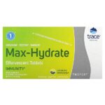 TM Sport, Max-Hydrate Immunity, шипучие таблетки для поддержки иммунитета, со вкусом лимона и лайма, 8 упаковок по 10 таблеток в каждой — Trace