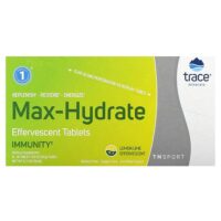 TM Sport, Max-Hydrate Immunity, шипучие таблетки для поддержки иммунитета, со вкусом лимона и лайма, 8 упаковок по 10 таблеток в каждой — Trace