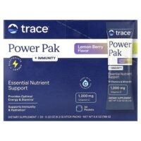 PowerPak + Immunity, лимон и ягоды, 30 пакетиков по 5,3 г (0,19 унции) — Trace