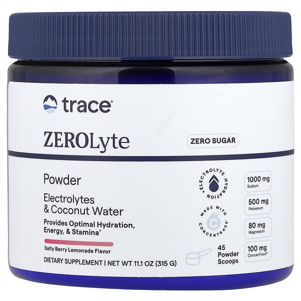 tmr00918_v_8.jpg ZEROLyte Powder, лимонад с солеными ягодами, 315 г (11,1 унции) — Trace