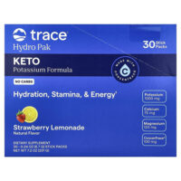 Hydro Pak Keto, со вкусом клубничного лимонада, 30 стик-пакетов по 6,7 г (0,24 унции) — Trace