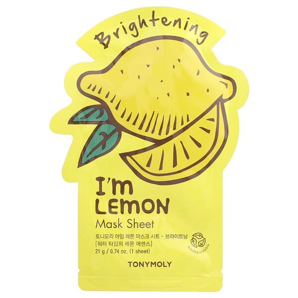 tmy02280_v_14.jpg I'm Lemon, осветляющая тканевая маска, 1 шт., 21 г (0,74 унции) — TonyMoly
