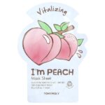 I'm Peach, восстанавливающая тканевая маска с персиком, 1 шт., 21 г (0,74 унции) — TonyMoly