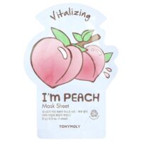 I'm Peach, восстанавливающая тканевая маска с персиком, 1 шт., 21 г (0,74 унции) — TonyMoly