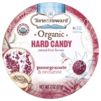 Torie & Howard, Органические леденцы, гранат и нектарин, 57 г (2 унции)